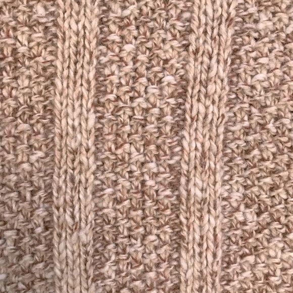 Vintage Chunky Knit Wool Sweater Womens Size Medium Oversized Tan Brown USA Made - Picture 6 of 6